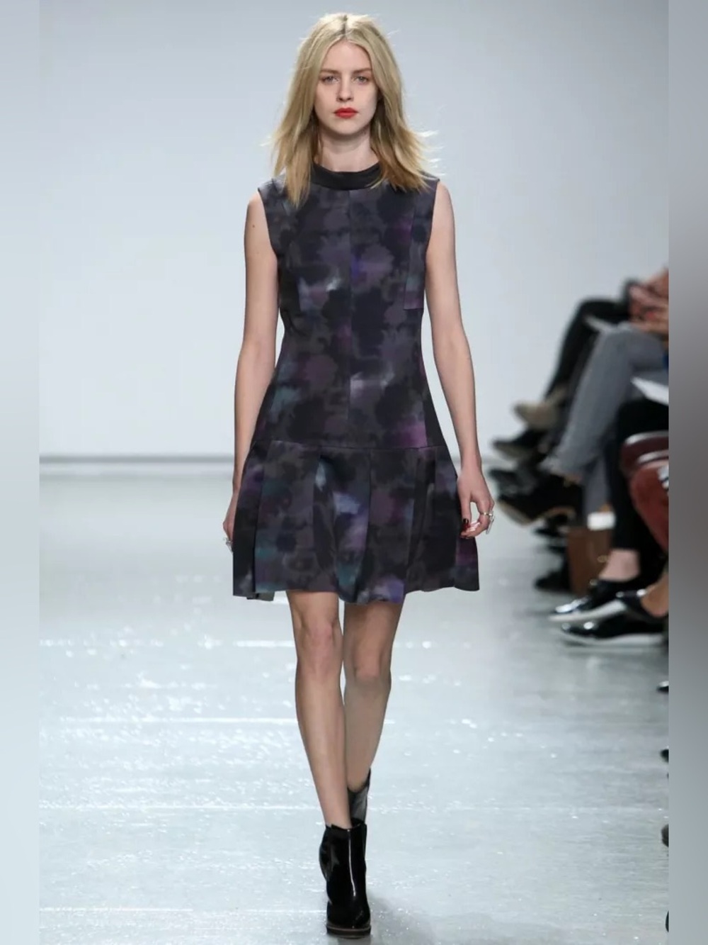 Rebecca Taylor Haze Print Mock Neck Dress